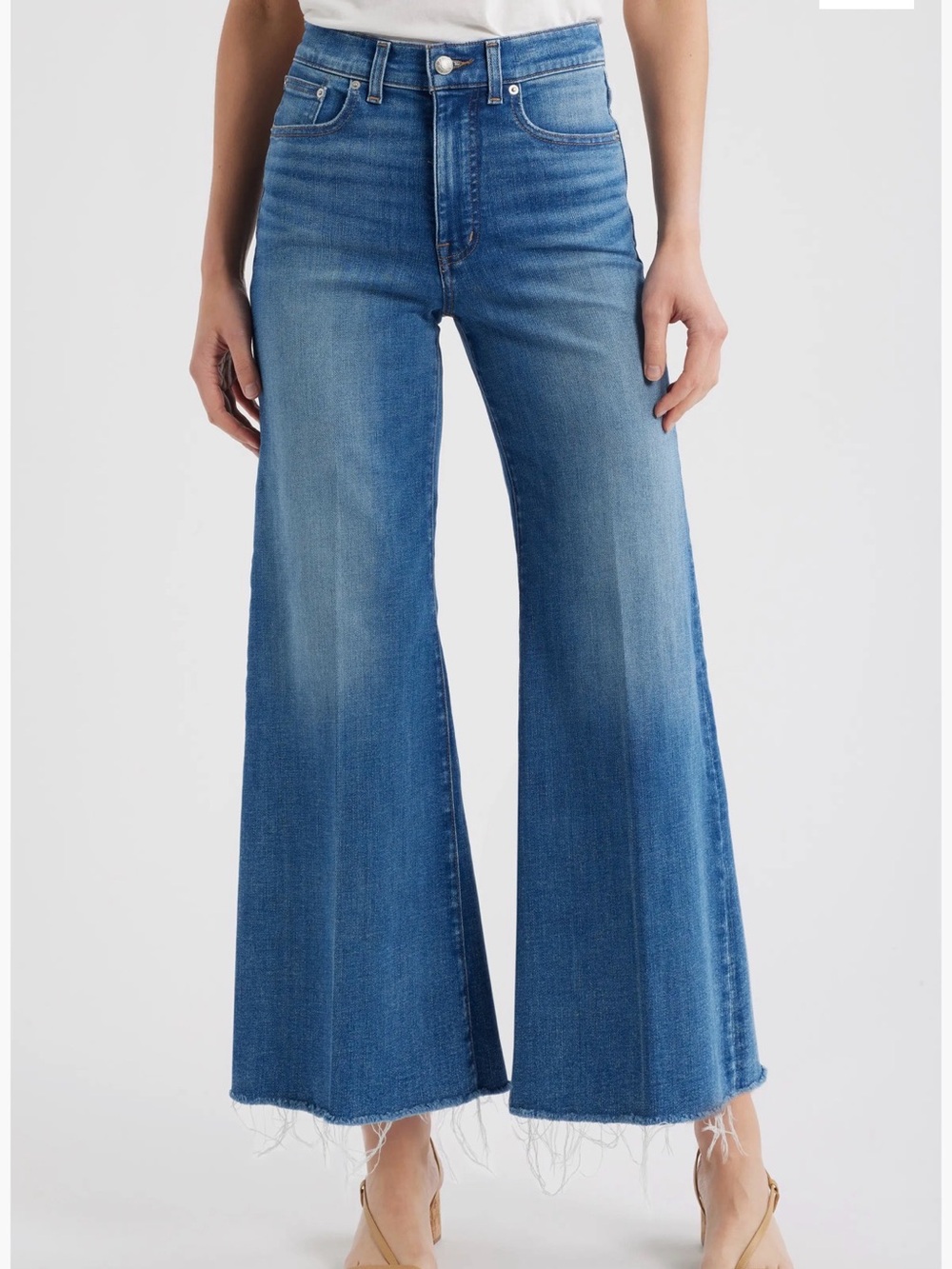 Madewell Flared Wide Leg Crop Jeans size 27